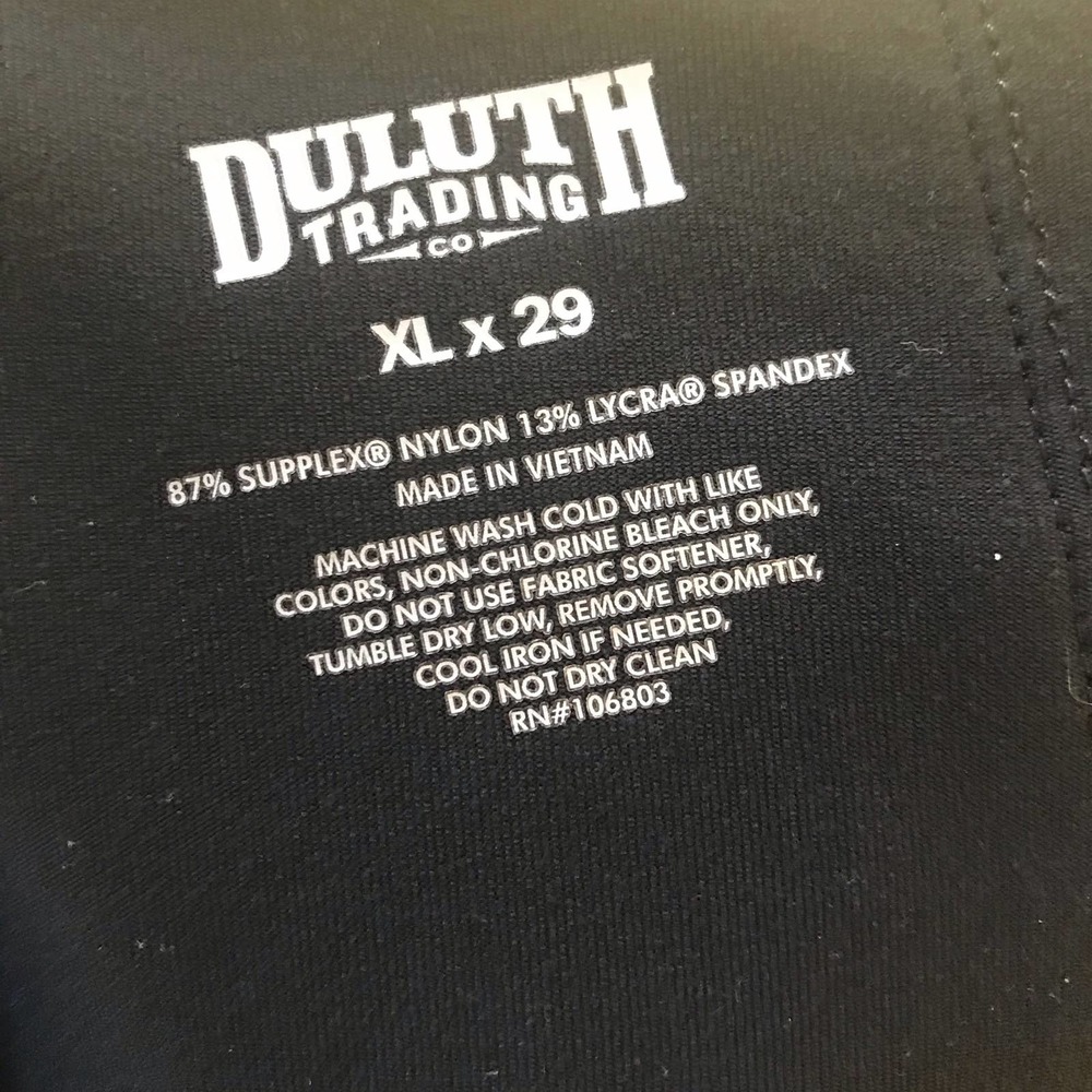 Duluth Trading Company Cargo Black Pull On Pants Women’s Size XL x 29 - Picture 7 of 8